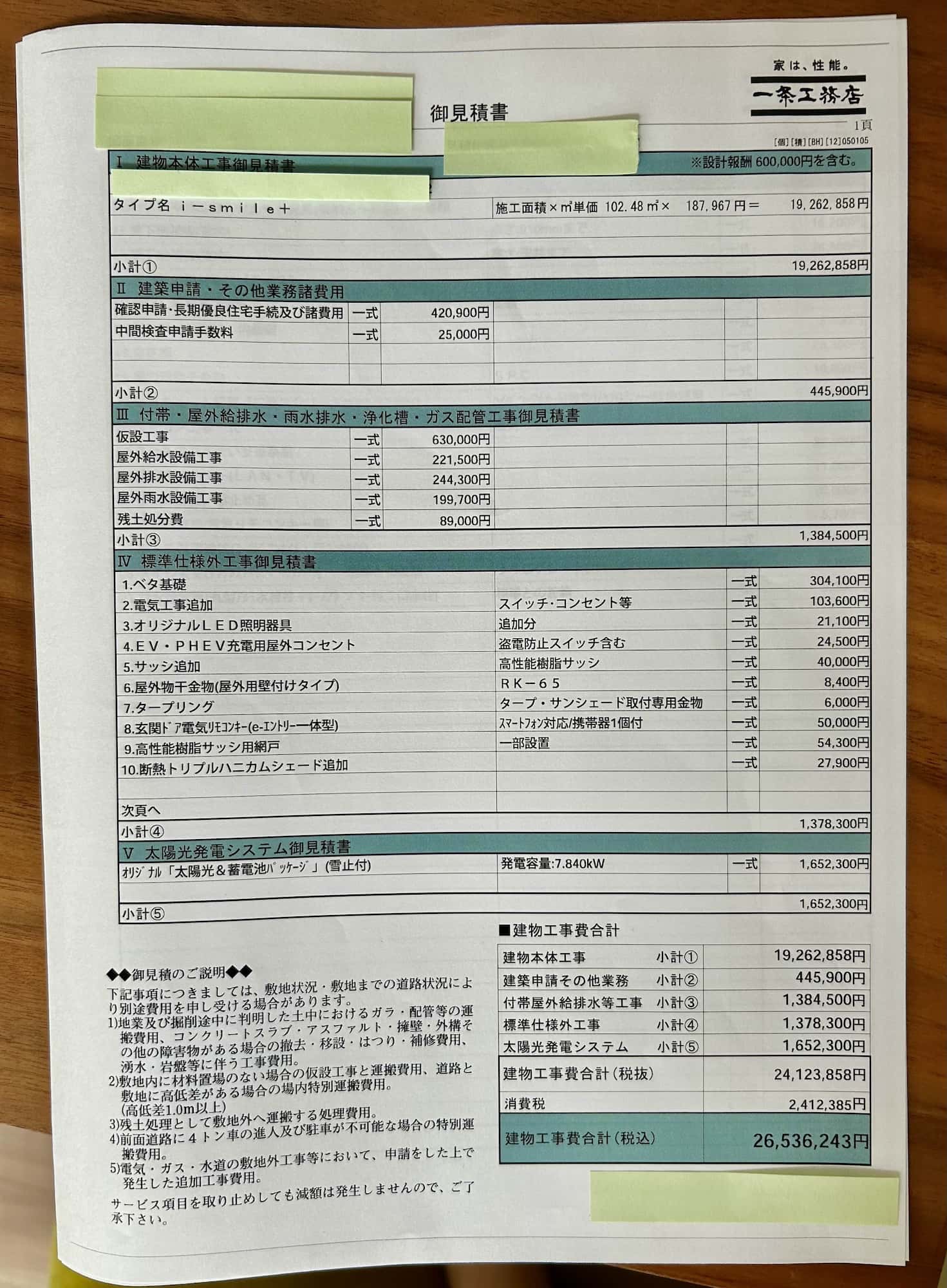 スマイル 工務 店 費用